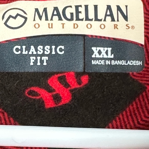 Magellan Shiner Bock Shirt Mens XXL Red Flannel Plaid Shiner Texas Long Sleeve - Picture 4 of 5